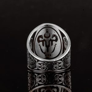 Kurt Erkek Yüzüğü, El Yapımı Yüzük, 925 Ayar Gümüş Yüzük Erkekler İçin - Görsel 8