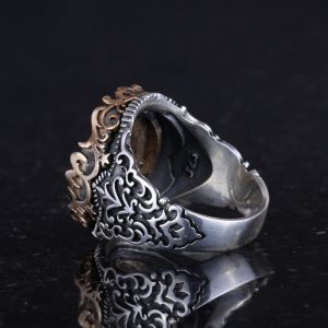 El Yapımı Erkekler İçin Dini Takı, 925 Ayar Gümüş Yüzük, Sembol Yüzük (Stil-6) - Görsel 7