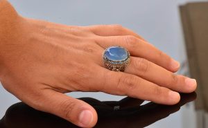 Gerçek Doğal Akik Taşlı Yüzük, 11.40 Karat, Erkek Gümüş Yüzük - Görsel 6