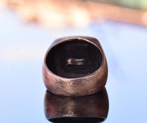 El Yapımı 925 Ayar Gümüş Erkek Yüzük Lucifer Amblemi ile - Görsel 8