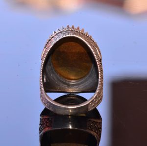 "92.5 Ayar Gümüş Osmanlı Mühür Yüzük - İslami Erkek Yüzüğü" - Görsel 7