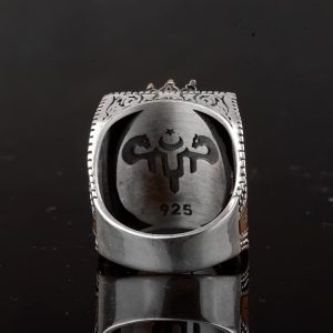 Gerçek Doğal Druzy Kuvars Taş Yüzük, Camii Yüzüğü, Gümüş Yüzük - Görsel 9