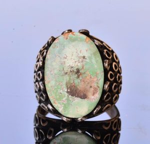 Gerçek Arizona Turkuaz Taş Yüzük, 12.45 Karat, Katı Gümüş Yüzük - Görsel 5