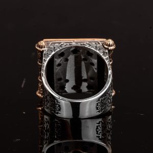 İslami Erkek Yüzük, Ayet Tezgahı Yüzüğü, 925 Ayar Gümüş Yüzük - Görsel 7