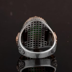 Gerçek Doğal Drusy Kristal Kuvars Taşı Erkek Yüzüğü, Vintage Yüzük, 925 Ayar Gümüş Yüzük - Görsel 7