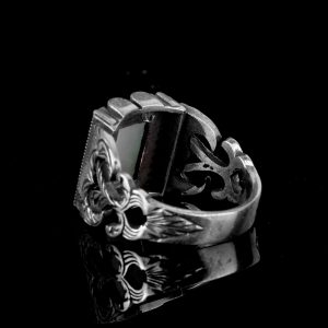 Akuamarin Erkek Yüzüğü, 925 Ayar Gümüş Yüzük, Gerçek Doğal Akuamarin Taşlı Yüzük - Görsel 6