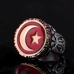 925 Ayar Gümüş Yüzük, Hilal ve Yıldız Yüzüğü, El Yapımı Vatansever Tasarım - Görsel 3