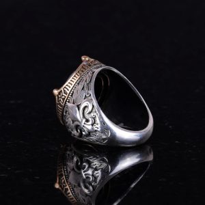 925 Ayar Gümüş Yüzükler Premium Üretilmiş Taşlarla (Üretilmiş Mavi Güneş Taşı) - Görsel 5