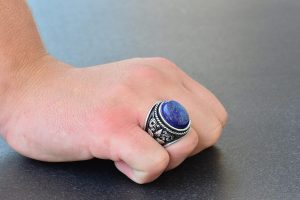 Erkekler için Zarif Doğal Taş Koleksiyonu: 925 Ayar Gümüş Yüzükler - Lapis Lazuli Seçimi - Görsel 7