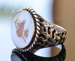 925 Ayar Gümüş Yüzük - Damgalı Erkek Yüzüğü - Semboller Yüzüğü (Osmanlı Simgesi) - Görsel 4