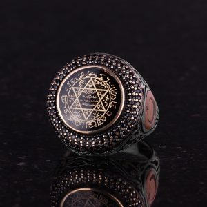 Kral Süleyman Mührü Gümüş Yüzük, 925 Ayar Gümüş, Davud'un Yıldızı Yüzük - Görsel 4