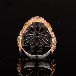 Gerçek Doğal Yakut Taşlı Yüzük, Erkekler için, 925 Ayar Gümüş Yüzük - Görsel 7