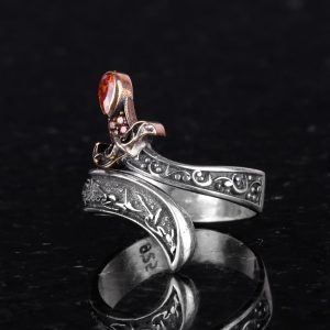 Zulfiqar Kılıcı Tasarımlı 925 Ayar Gümüş Erkek Yüzük - Görsel 4