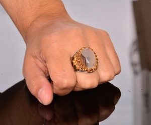 Erkekler için Gümüş Yüzük - Gerçek Doğal Yemen Akik Taşı - Görsel 6