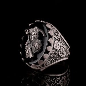 925 Ayar Gümüş Yüzük, Gerçek Doğal Taş Yüzük, Grim Reaper Yüzüğü - Görsel 5