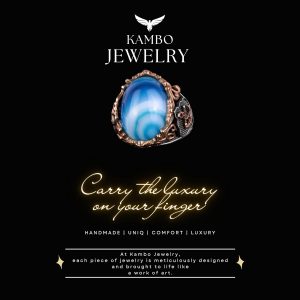 Gerçek Doğal Mavi Akik Taş Yüzük, Denizci Aksesuarlı Yüzük, 925 Ayar Gümüş Yüzük Erkekler İçin - Görsel 3