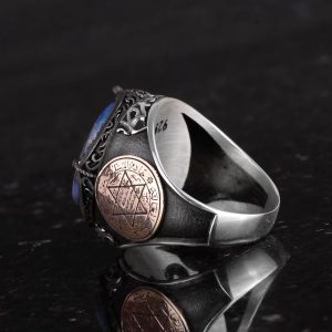 David Yıldızı Desenli Yüzük - El Yapımı Yüzük - 925 Ayar Gümüş Erkek Yüzüğü (Akrep) - Görsel 7