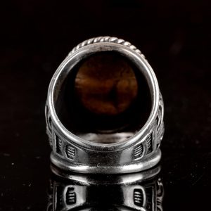 925 Ayar Gümüş Yüzük, El Yapımı Ölüm Meleği Yüzüğü Erkekler İçin, Ölüm Meleği Yüzüğü - Görsel 6