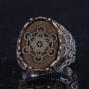 El Yapımı Erkekler İçin Dini Takı, 925 Ayar Gümüş Yüzük, Sembol Yüzük (Stil-6) - Görsel 6