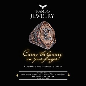 925 Ayar Katı Gümüş Yüzük, Yüzük Adam Yüzüğü, Monogram Yüzüğü, Özel El Yapımı Gümüş Erkek Yüzüğü - Görsel 6