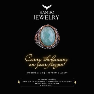 925 Ayar Katı Gümüş Yüzük, Gerçek Doğal Taş Yüzük (Amazonit) - Görsel 8