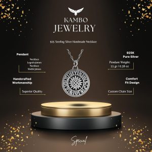 925 Ayar Gümüş Kolye - Burç Çarkı Kolyesi - Görsel 2