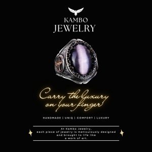 925 Ayar Katı Gümüş Erkek Yüzük - Doğal Taşlarla El Yapımı Şıklık (Mor Kedi Gözü Taşı) - Görsel 4