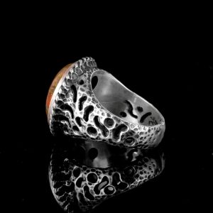 Unakite Doğal Taş Gümüş Yüzük, Sterlin Gümüş Yüzük, El Yapımı Taş Yüzük - Görsel 6