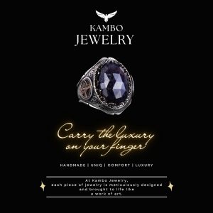 925 Ayar Katı Gümüş Erkek Yüzük - Doğal Taşlarla El Yapımı Zarafet (Mavi Safir Taşı) - Görsel 5