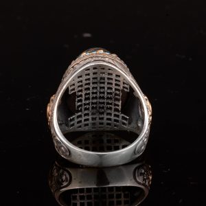 Gerçek Doğal Akik Taşı Erkek Yüzük, Sultan Yüzük, 925 Ayar Gümüş Yüzük - Görsel 8