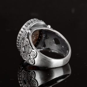 Gerçek Arizona Turkuaz Taş Yüzük, Gümüş Yüzük Erkekler İçin - Görsel 8