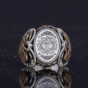 Sterling Gümüş Desenli Yüzük, Amblem - Zarif Kültürel Tasarım (David Yıldızı) - Görsel 4