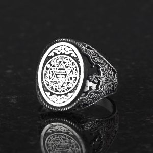 Phoenix Gümüş Yüzük, Davut Yıldızı Yüzüğü, 925 Ayar Gümüş Erkek Yüzüğü - Görsel 2