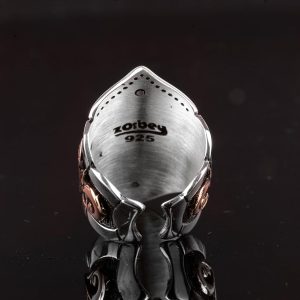 El Yapımı Okçu İslami Gümüş Erkek Yüzük, 925 Ayar Sterlin Gümüş Erkek Yüzük - Görsel 6