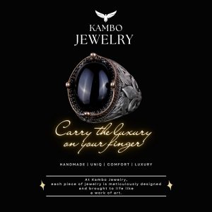 925 Ayar Gümüş El Yapımı Erkek Yüzük - Çeşitli Doğal Taşlarla Mevcut (Oniks) - Görsel 6