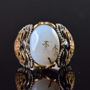 El yapımı Yemeni Akik Yüzük, 925 Ayar Gümüş Erkek Yüzük, Doğal Şifa Taşı - Görsel 6