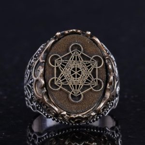 El Yapımı Erkekler İçin Dini Takı, 925 Ayar Gümüş Yüzük, Sembol Yüzük (Stil-6) - Görsel 4
