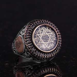 Kral Süleyman Mührü Gümüş Yüzük, 925 Ayar Gümüş, Davud'un Yıldızı Yüzük - Görsel 5