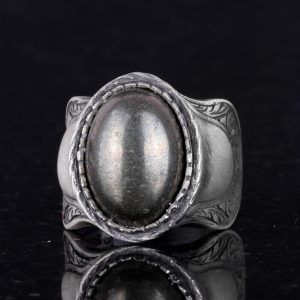 Doğal Taş Yüzük, 925 Ayar Gümüş Yüzük, (pirita) - Görsel 5