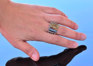 Gerçek Doğal Arizona Turkuaz Taş Yüzük - Gümüş Yüzük - Özel Gümüş Yüzük (Stil-1) - Görsel 7