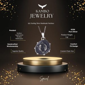 925 Ayar Gümüş Tasarım Kolye Ucu - Burç Kolyeleri - El Yapımı Kolye (Balık) - Görsel 2