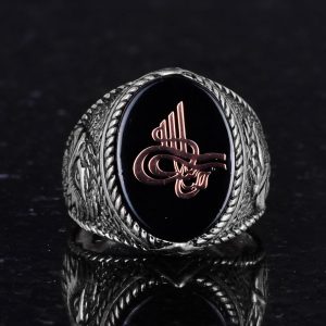 Kartal Yüzük - Yüzük - Erkek Yüzüğü - 925 Ayar Gümüş El Yapımı Erkek Yüzüğü (Osmanlı Tuğrası) - Görsel 4