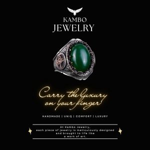 925 Ayar Katı Gümüş Erkek Yüzük Doğal Taşlarla - El Yapımı Zarafet (Yade Taşı) - Görsel 5