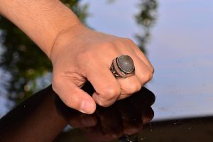 925 Ayar Gümüş Erkek Yüzük, Doğal Avustralya Opali, Vintage Tasarım, El Yapımı Takı Erkekler İçin - Görsel 6