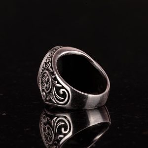 David Yıldızı Yüzüğü, 925 Ayar Gümüş Yüzük, Süleyman Mührü Yüzüğü, El Yapımı Erkek Süleyman Mührü Gümüş Yüzük - Görsel 6