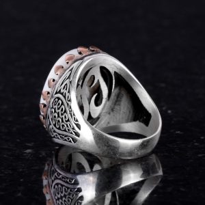 925 Ayar Katı Gümüş Erkek Yüzük - Doğal Taşlarla El Yapımı Şıklık (İnci Taşı) - Görsel 5