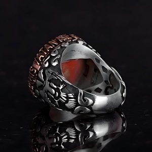 925 Ayar Gümüş Yüzük, Hilal ve Yıldız Yüzüğü, El Yapımı Vatansever Tasarım - Görsel 4