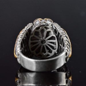 El yapımı Yemeni Akik Yüzük, 925 Ayar Gümüş Erkek Yüzük, Doğal Şifa Taşı - Görsel 8