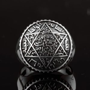 Yıldız Davud Erkek Yüzüğü - 925 Ayar Gümüş Süleyman Yüzüğü - Görsel 3