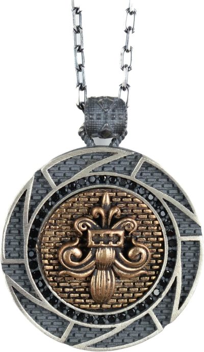 Erkekler için 925 Ayar Gümüş Kolye - Hayvan Temalı, Gotik Temalı Takı (Zambak) - Görsel 1